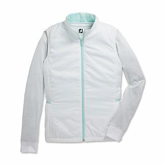 Women's Footjoy Golf Vest White/Green NZ-394134